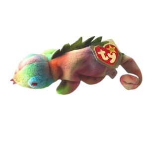 Rare TY Beanie Babies "IGGY" Chameleon Tag Errors Collectible Stuffed Animal